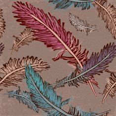 seamless feather pattern N2