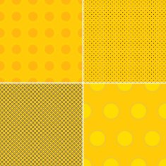 Set of Polka Dot Patterns (Yellow)
