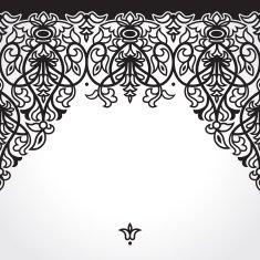 Vector seamless border in Victorian style N28