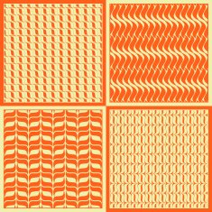 Vector seamless patterns Foliage sun
