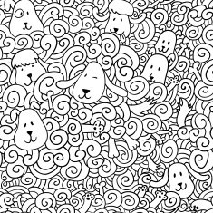 Seamless background- Dogs