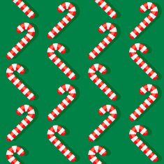 Candy Cane Seamless Pattern