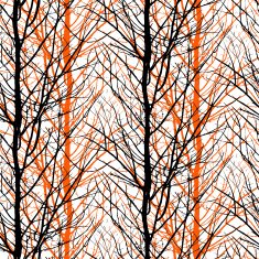 Pattern with trees silhouettes N2