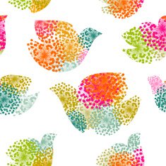 Dove seamless pattern