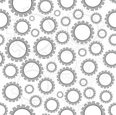 Abstract gears over white