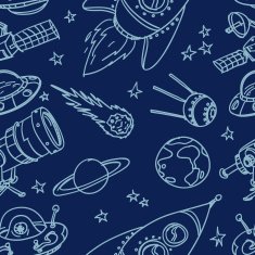 Seamless background - Outerspace elements