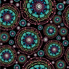 Abstract mandala seamless pattern N5