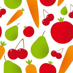Seamless fruity pattern