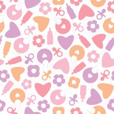 Baby girl seamless pattern N6