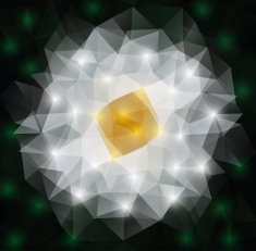 Abstract polygonal flower