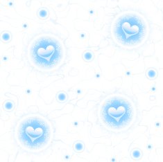 Winter hearts seamless vector wallpaper