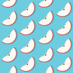 Seamless Apple Slice Pattern