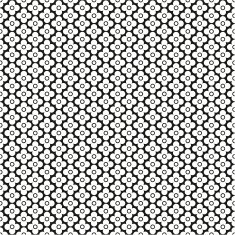Black and white seamless texture of flowers N2