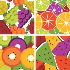 Summer fruits patterns