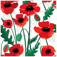 Poppy Seamless Pattern