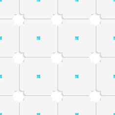White squares with blue dots tile ornament