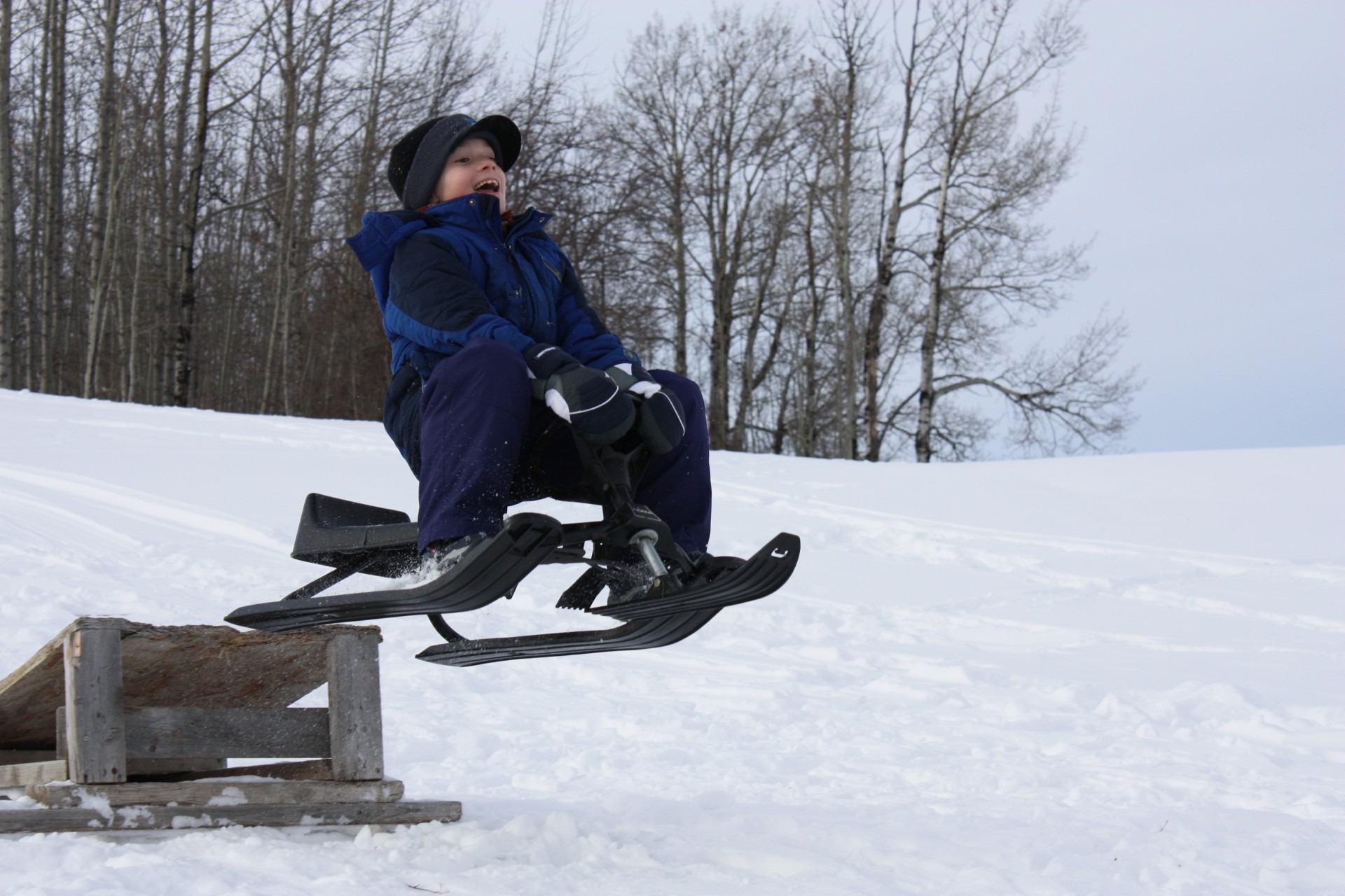 Toboggan sled jump free image download