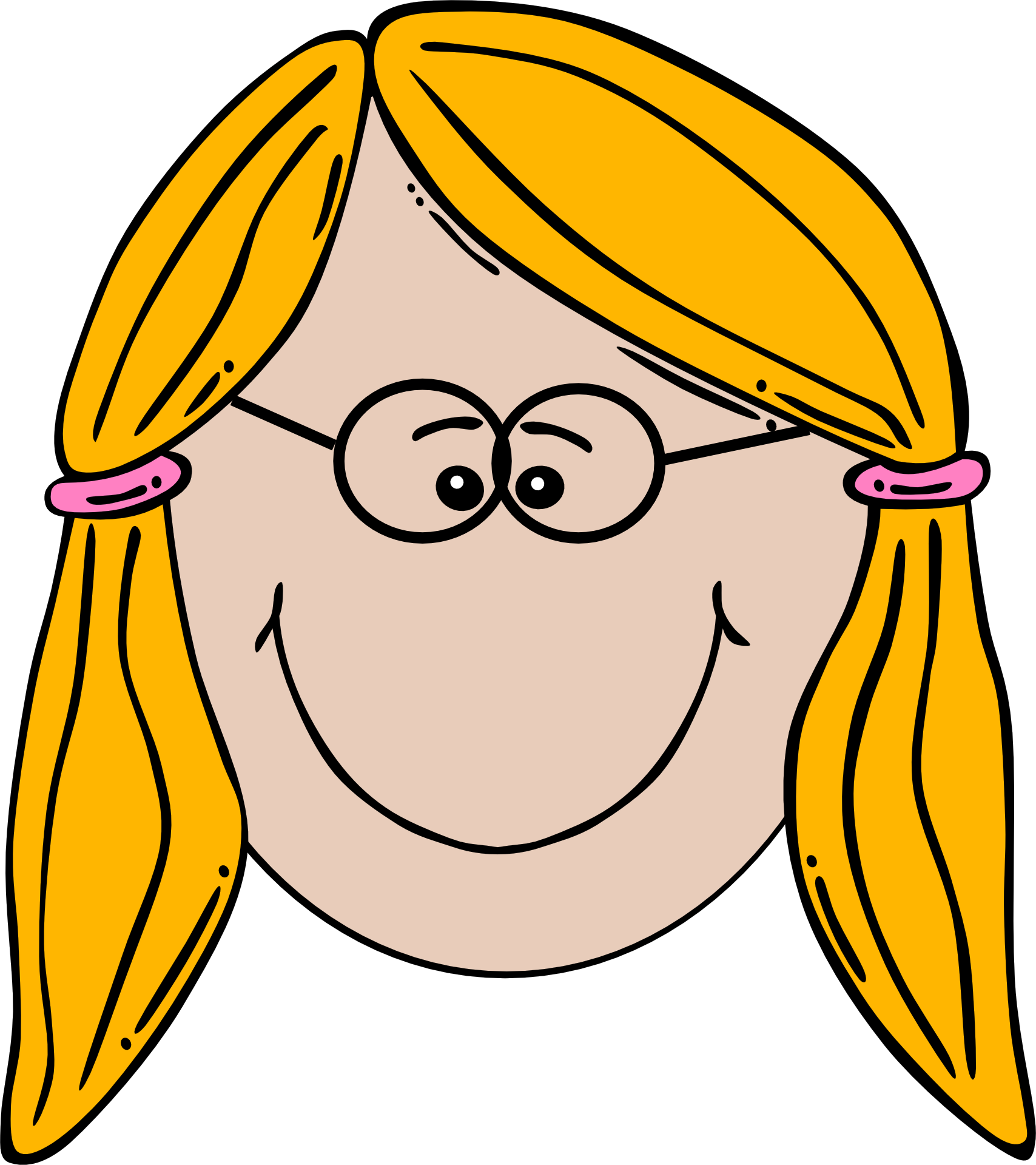 Clipart Blonde Girl With Glasses Free Image Download 