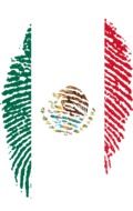 mexico flag on top of a fingerprint