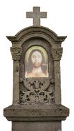 portrait of jesus on the cross