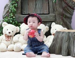 baby boy apple asian south korea s