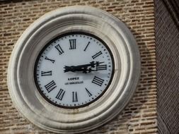 tower clock with roman numerals