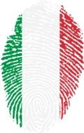 italy flag fingerprint drawing