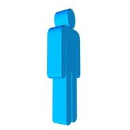 blue man silhouette