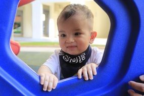 baby with slanting eyes