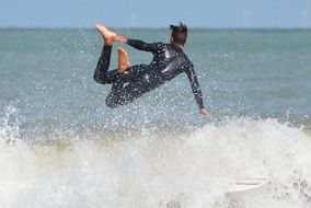 jumping surfer