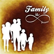 wallpaper with happy family with children