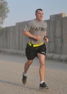 Runner is doing a workout