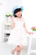 girl in white dress portrait