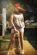 skateboard young girl lifestyle