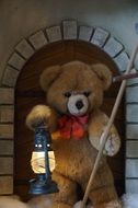 teddy bear with a lamp