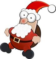 santa claus funny christmas drawing