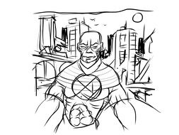people hero monohrom drawing