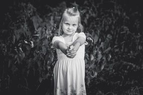 girl with flowers in hands