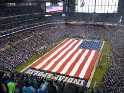 flag in the whole stadium