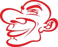 cartoon character, happy funny man face