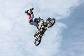 Performing unique trick on a motorcycle