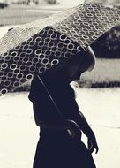 girl under umbrella