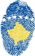 kosovo flag fingerprint drawing