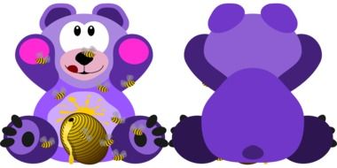 purple teddy bear