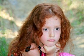 Beauty of the redheaded child