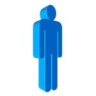 blue 3d male silhouette