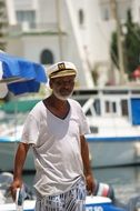 old captain in port in north africa