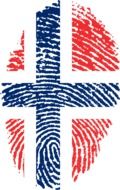 norway flag fingerprint drawing
