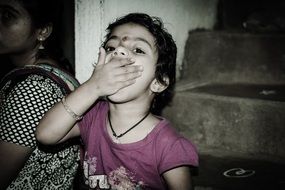 cute kid eating