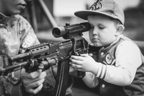 boy child portrait the military photo